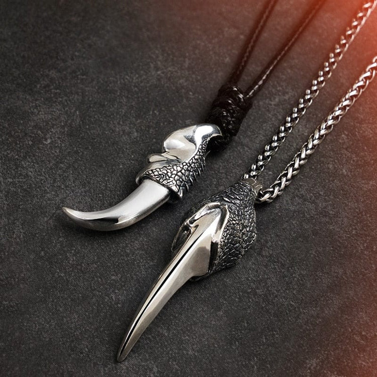 Collier Viking en Argent Sterling 925 - La Griffe du Dragon Collier Viking en Argent Sterling 925 - La Griffe du Dragon
