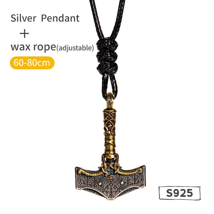 Collier Viking en Argent Sterling 925 - La Masse Divine Collier Viking en Argent Sterling 925 - La Masse Divine