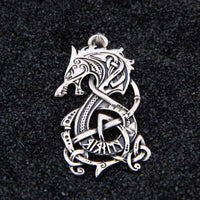 Pendentif en Argent Sterling 925 - La Rage de Fenrir Pendentif en Argent Sterling 925 - La Rage de Fenrir