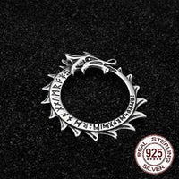 Pendentif en Argent Sterling 925 - Rune d'Ouroboros Pendentif en Argent Sterling 925 - Rune d'Ouroboros