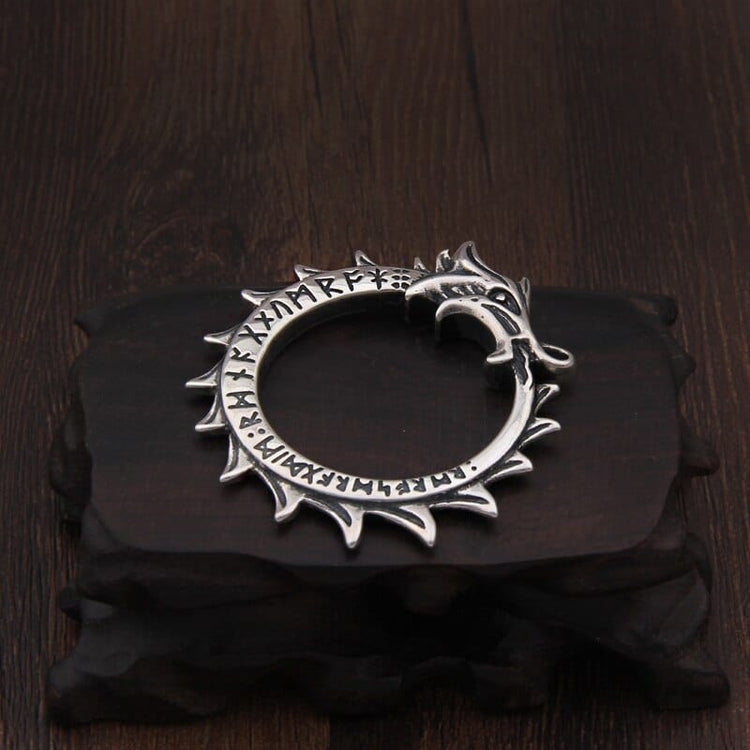 Pendentif en Argent Sterling 925 - Rune d'Ouroboros Pendentif en Argent Sterling 925 - Rune d'Ouroboros