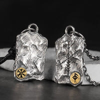 Collier Viking en Argent Sterling 925 - Stèle Runique Collier Viking en Argent Sterling 925 - Stèle Runique
