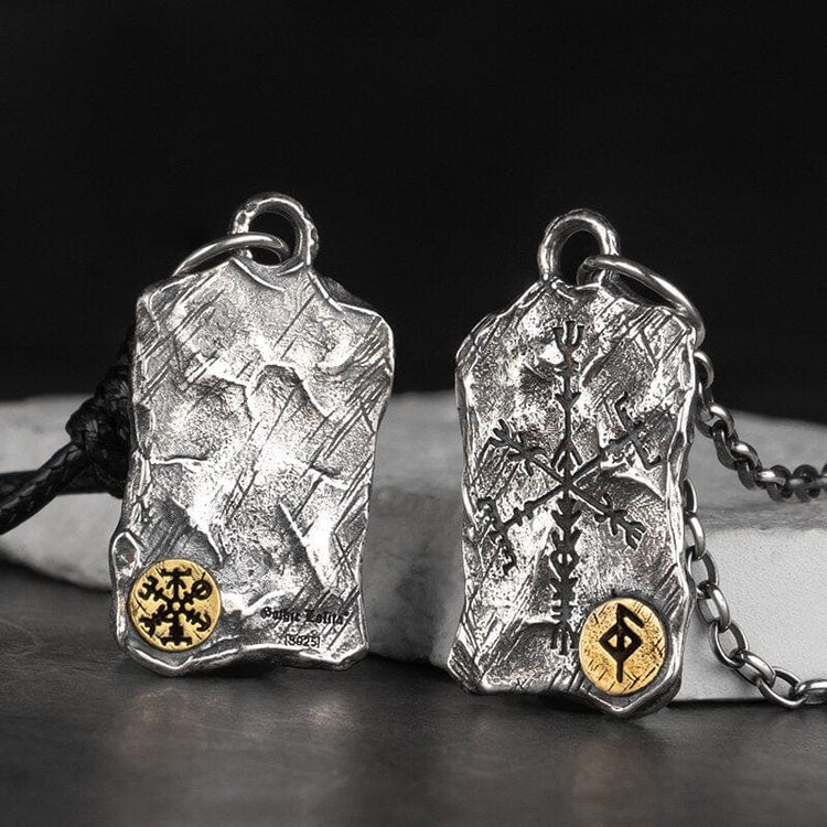 Collier Viking en Argent Sterling 925 - Stèle Runique Collier Viking en Argent Sterling 925 - Stèle Runique