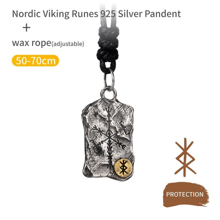 Collier Viking en Argent Sterling 925 - Stèle Runique Collier Viking en Argent Sterling 925 - Stèle Runique