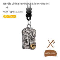Collier Viking en Argent Sterling 925 - Stèle Runique Collier Viking en Argent Sterling 925 - Stèle Runique