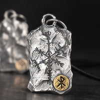 Collier Viking en Argent Sterling 925 - Stèle Runique Collier Viking en Argent Sterling 925 - Stèle Runique