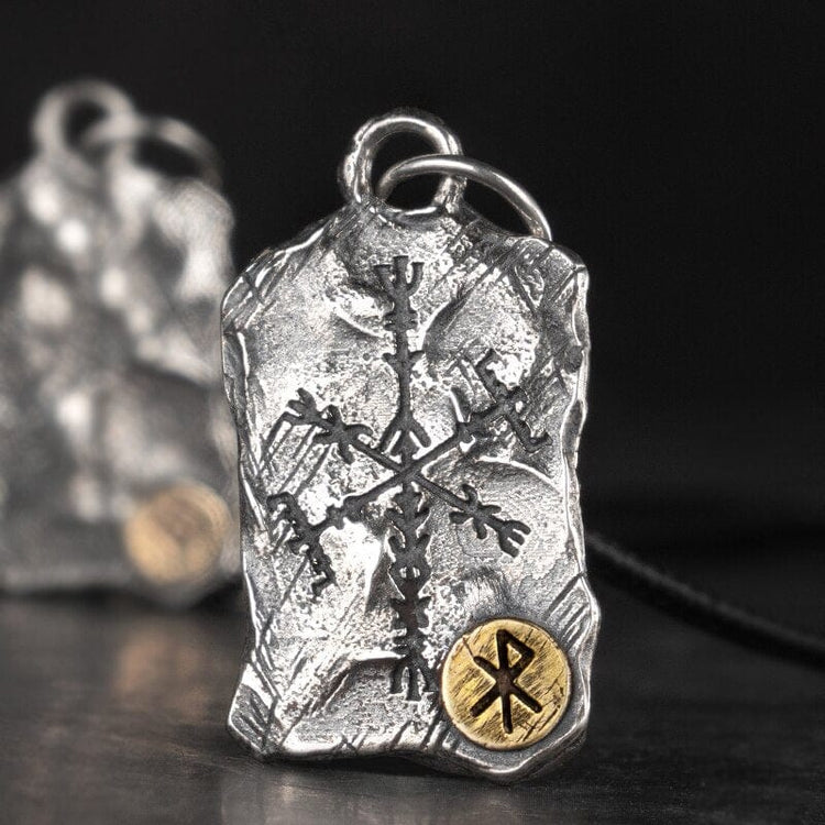 Collier Viking en Argent Sterling 925 - Stèle Runique Collier Viking en Argent Sterling 925 - Stèle Runique