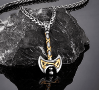 Collier Viking - Hache Viking Dorée Collier Viking - Hache Viking Dorée
