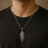 Collier viking plume éternelle Collier viking plume éternelle