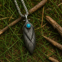 Collier viking plume éternelle Collier viking plume éternelle