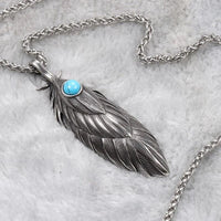 Collier viking plume éternelle Collier viking plume éternelle
