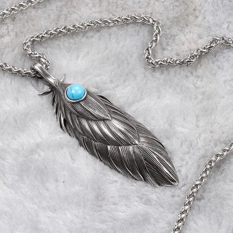 Collier viking plume éternelle Collier viking plume éternelle