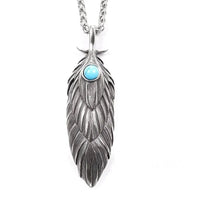 Collier viking plume éternelle Collier viking plume éternelle