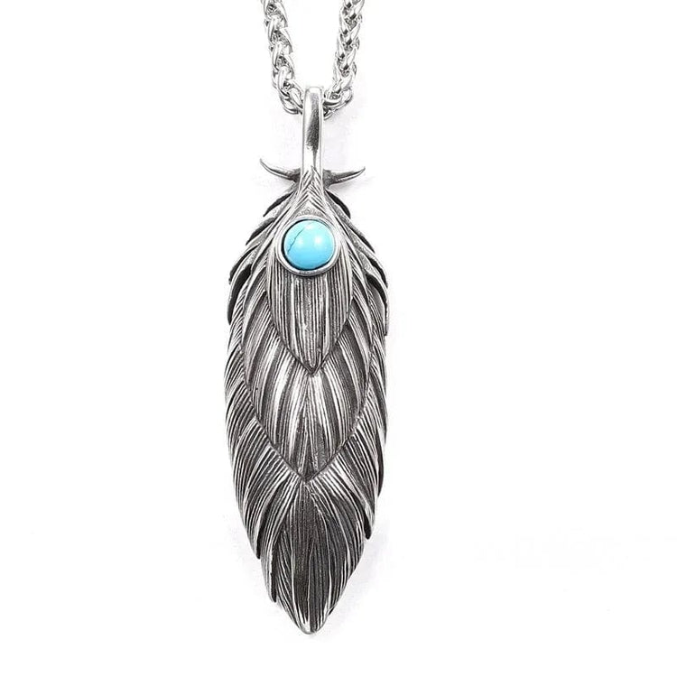 Collier viking plume éternelle Collier viking plume éternelle
