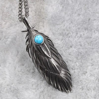 Collier viking plume éternelle Collier viking plume éternelle