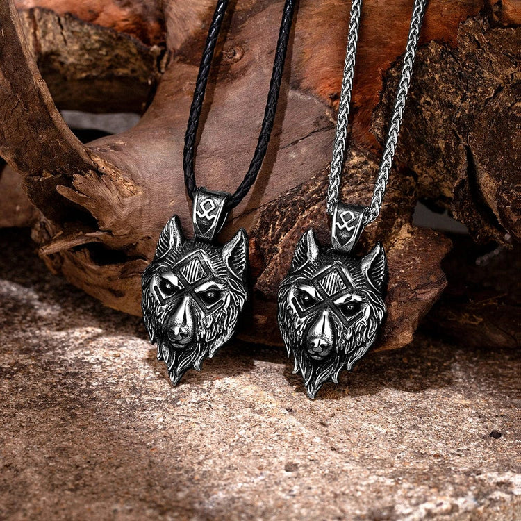 Collier viking tête de loup - Fenrir Collier viking tête de loup - Fenrir