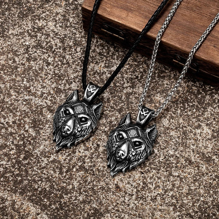 Collier viking tête de loup - Fenrir Collier viking tête de loup - Fenrir