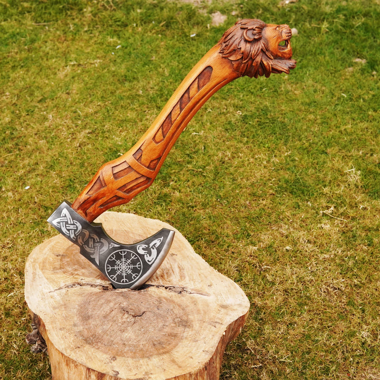 Hache Guerrière Viking - \"Colère d'Huginn et Muninn\" Hache Guerrière Viking - \"Colère d'Huginn et Muninn\"