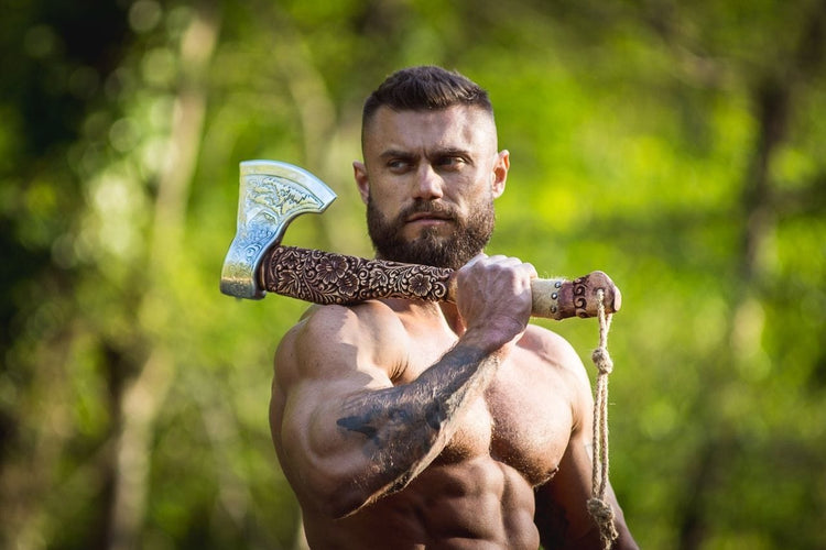 Hache Guerrière Viking - \"Éclair de la Fin des Temps\" Hache Guerrière Viking - \"Éclair de la Fin des Temps\"