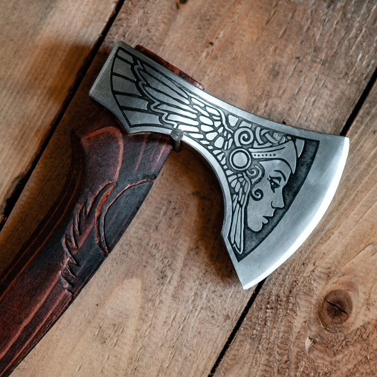 Hache Guerrière Viking - \"Hache de l'Aurore Boréale\" Hache Guerrière Viking - \"Hache de l'Aurore Boréale\"