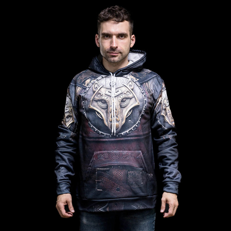 Hoodie Viking \"Fenrir, l'Équipement de Bronze\" Hoodie Viking \"Fenrir, l'Équipement de Bronze\"