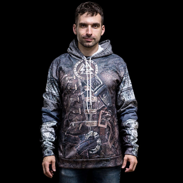 Hoodie Viking \"Hoodie Armure du Valhalla\" Hoodie Viking \"Hoodie Armure du Valhalla\"