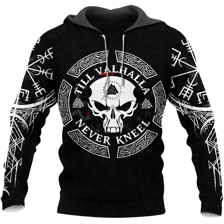 Hoodie Viking \"Hoodie Crâne de Guerrier - Voyage jusqu'au Valhalla\" Hoodie Viking \"Hoodie Crâne de Guerrier - Voyage jusqu'au Valhalla\"