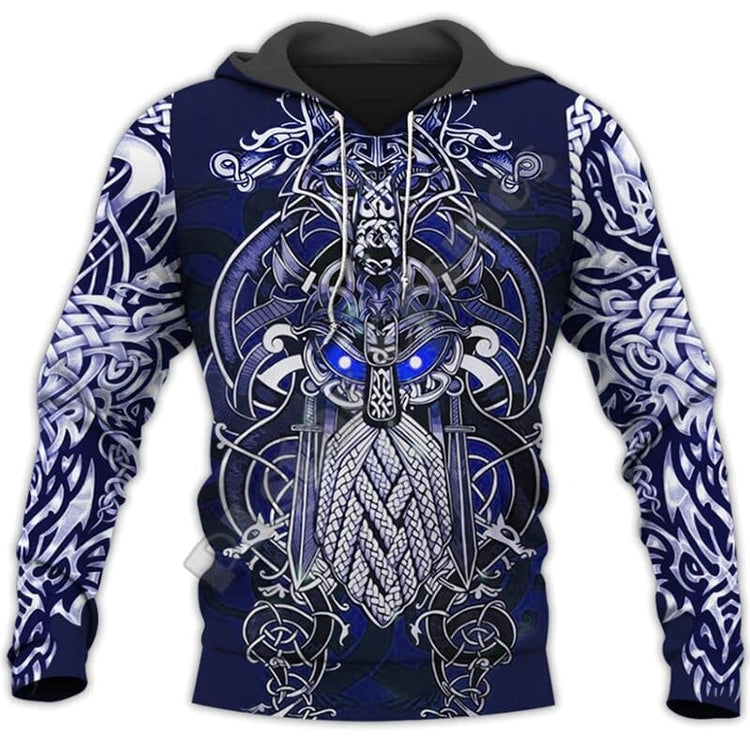 Hoodie Viking \"Hoodie Fenrir et Odin - Duel de Destin\" Hoodie Viking \"Hoodie Fenrir et Odin - Duel de Destin\"