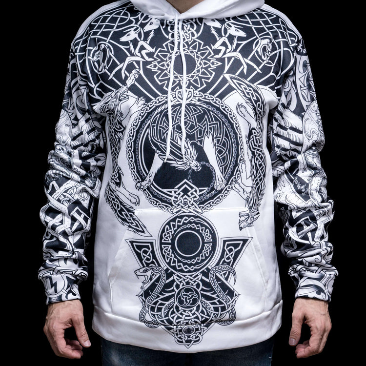 Hoodie Viking \"Hoodie Loup du Nord - Emblèmes Viking\" Hoodie Viking \"Hoodie Loup du Nord - Emblèmes Viking\"