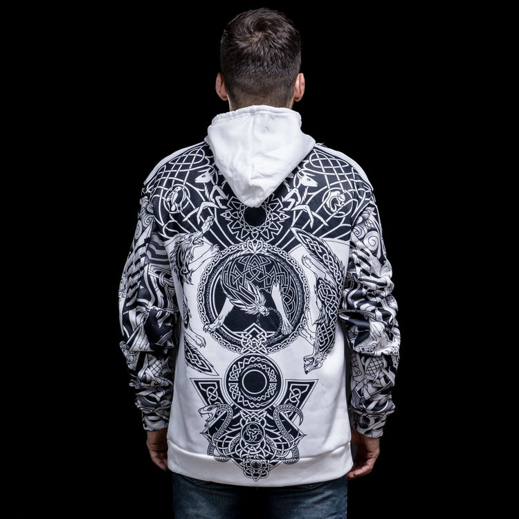 Hoodie Viking \"Hoodie Loup du Nord - Emblèmes Viking\" Hoodie Viking \"Hoodie Loup du Nord - Emblèmes Viking\"