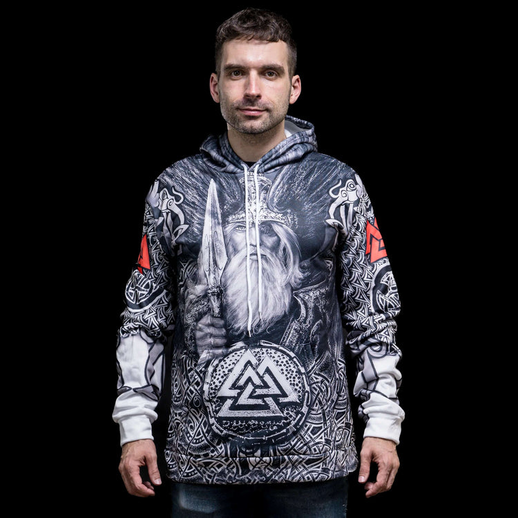 Hoodie Viking \"Hoodie Mjöllnir et Valknut\" Hoodie Viking \"Hoodie Mjöllnir et Valknut\"