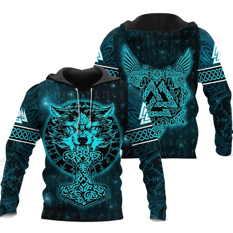 Hoodie Viking \"Hoodie Mjölnir du Loup\" Hoodie Viking \"Hoodie Mjölnir du Loup\"