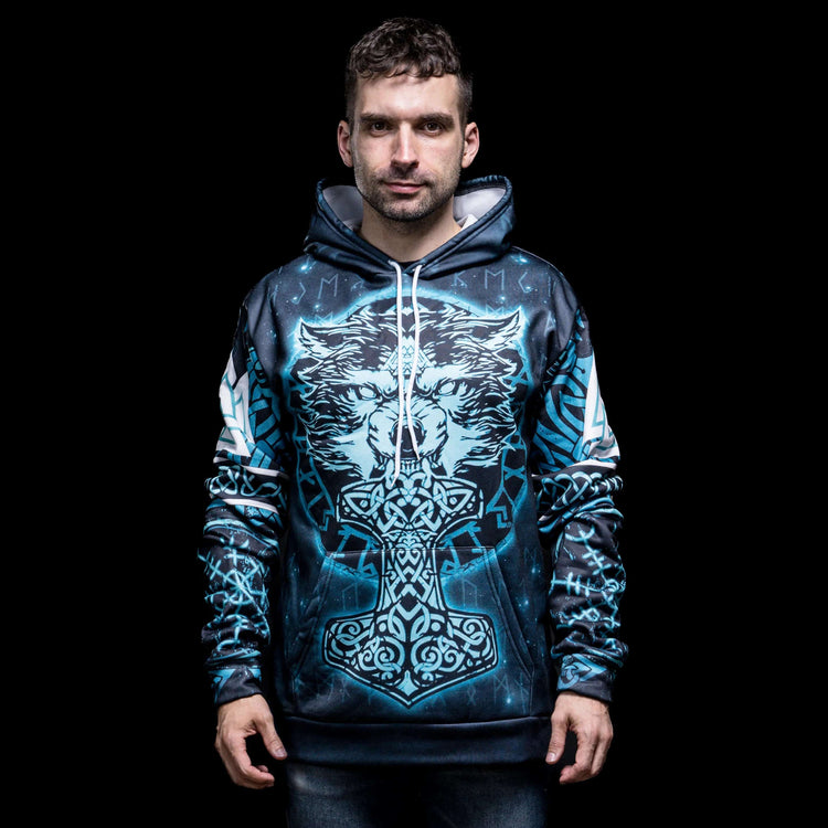 Hoodie Viking \"Hoodie Mjölnir du Loup\" Hoodie Viking \"Hoodie Mjölnir du Loup\"