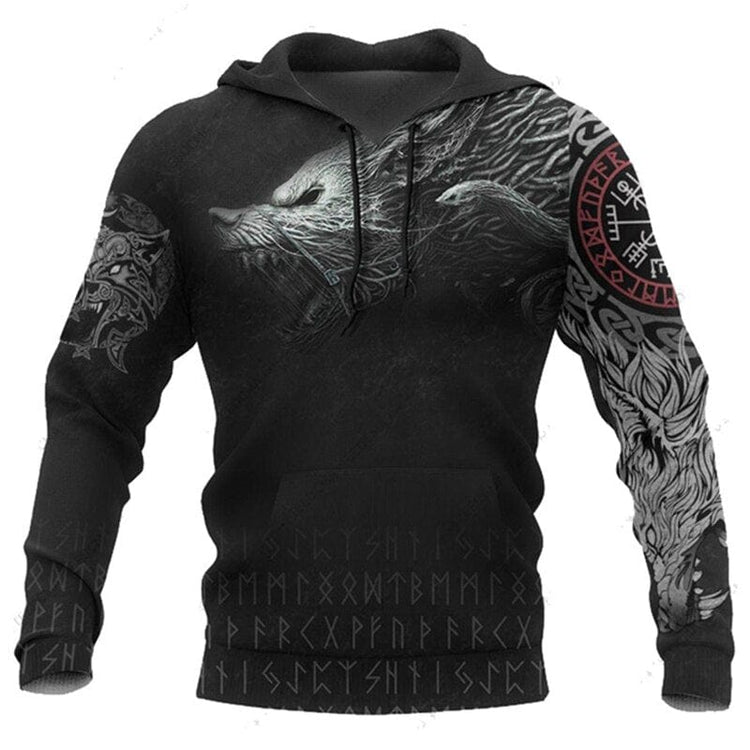 Hoodie Viking \"Le Chemin du Loup Légendaire\" Hoodie Viking \"Le Chemin du Loup Légendaire\"