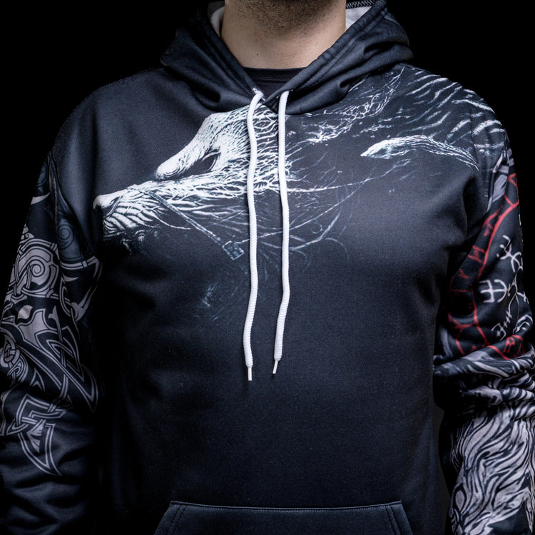 Hoodie Viking \"Le Chemin du Loup Légendaire\" Hoodie Viking \"Le Chemin du Loup Légendaire\"