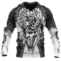 Hoodie Viking \"Regard de corbeau d'Odin\" Hoodie Viking \"Regard de corbeau d'Odin\"