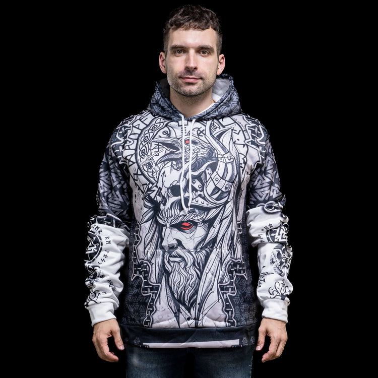 Hoodie Viking \"Regard de corbeau d'Odin\" Hoodie Viking \"Regard de corbeau d'Odin\"