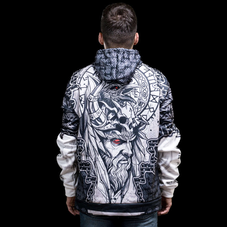 Hoodie Viking \"Regard de corbeau d'Odin\" Hoodie Viking \"Regard de corbeau d'Odin\"