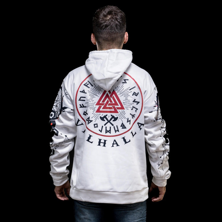 Hoodie Viking \"Rune Valknut Chemin vers le Valhalla\" Hoodie Viking \"Rune Valknut Chemin vers le Valhalla\"