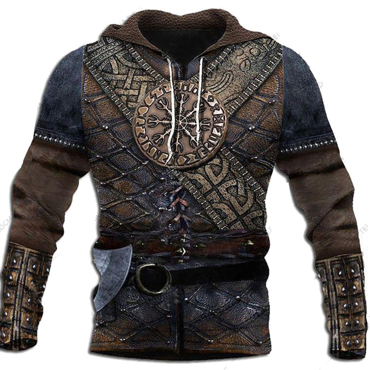 Hoodie Viking \"Vegvisir, la boussole du guerrier\" Hoodie Viking \"Vegvisir, la boussole du guerrier\"