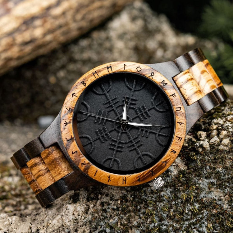 Montre en Bois - Vegvisir