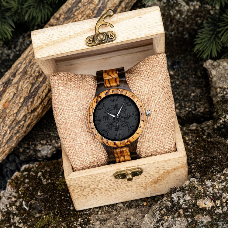 Montre en Bois - Vegvisir