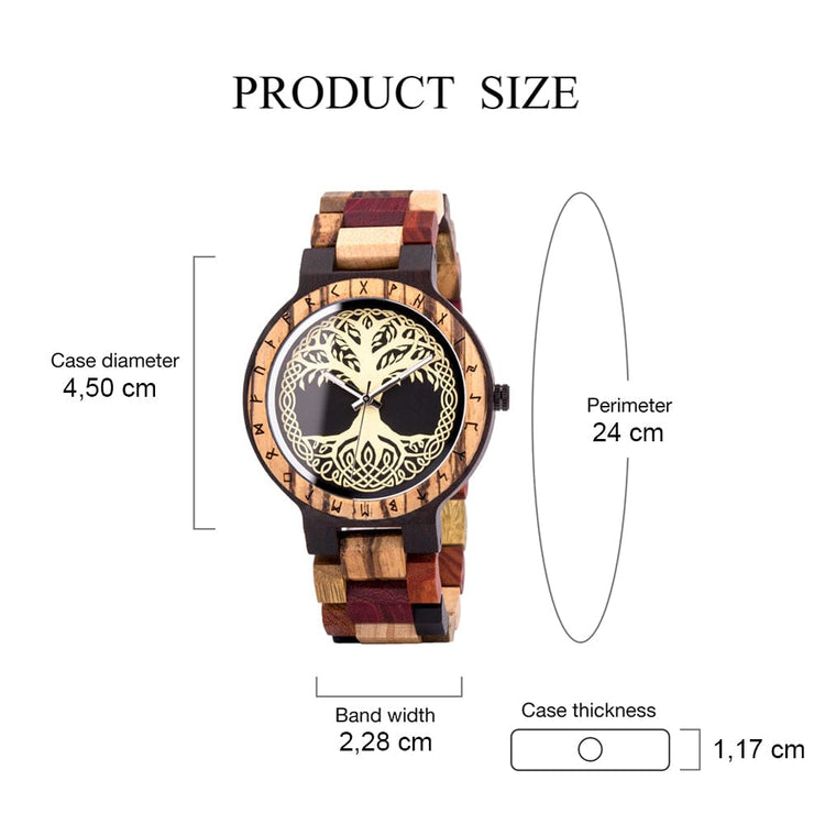 Montre en Bois - Yggdrasil Bois Intense Montre en Bois - Yggdrasil Bois Intense