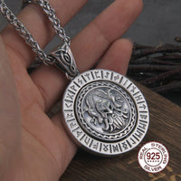 Pendentif en Argent Sterling 925 - La Puissance d'Odin Pendentif en Argent Sterling 925 - La Puissance d'Odin