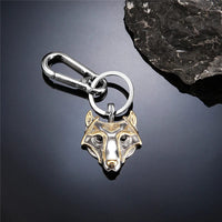 Porte-clés Viking Masque de Fenrir Doré Porte-clés Viking Masque de Fenrir Doré