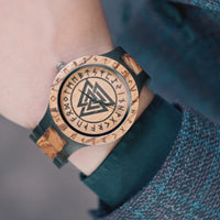 Montre en bois Valknut - Odin's Hall Montre en bois Valknut - Odin's Hall