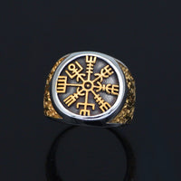 Bague compas du Viking et arbre de vie Bague compas du Viking et arbre de vie