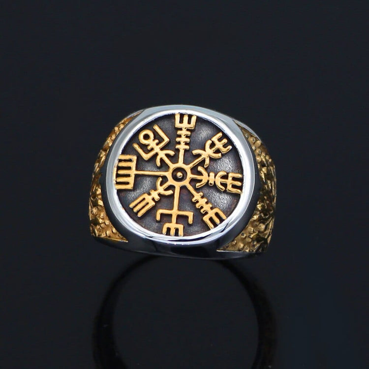 Bague compas du Viking et arbre de vie Bague compas du Viking et arbre de vie