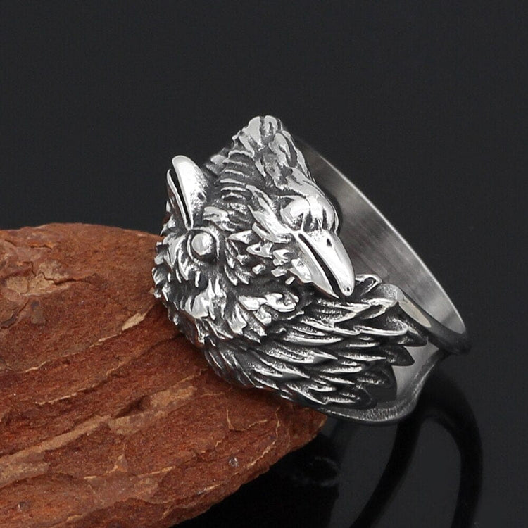 Bague Corbeaux messagers d'Odin Bague Corbeaux messagers d'Odin