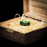 Bague de Jarl \"Forêt de Kattegat\" en Tungstène Bague de Jarl \"Forêt de Kattegat\" en Tungstène